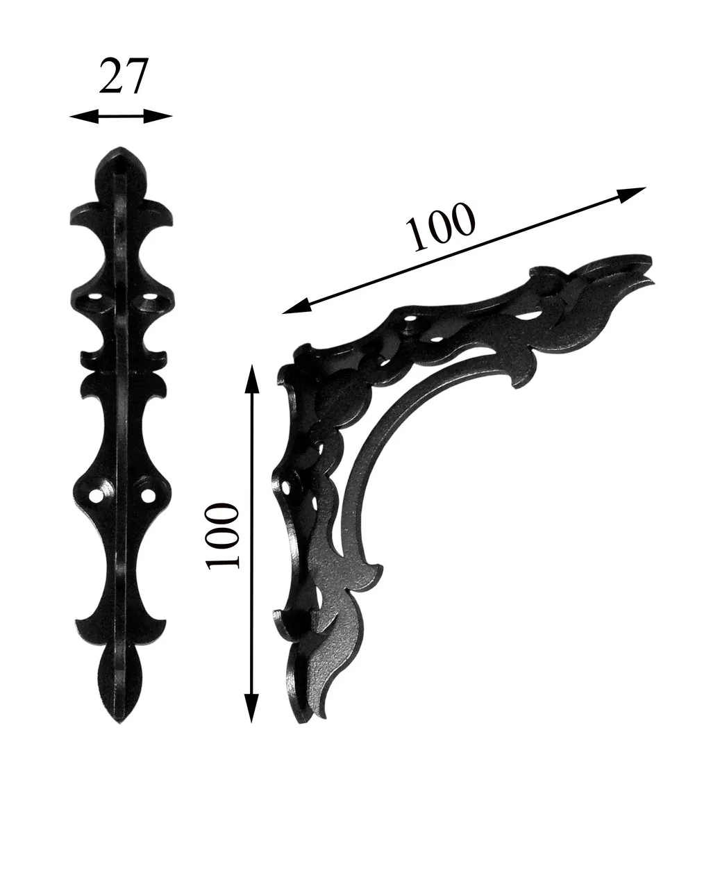 Фото Кронштейн для настенной полки «Мини100-1», 1 шт. 10х10х2,7 см. 0,1 №3
