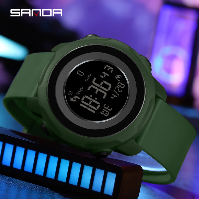 Часы наручные SANDA мужские водонепроницаемые противоударные модные светящиеся