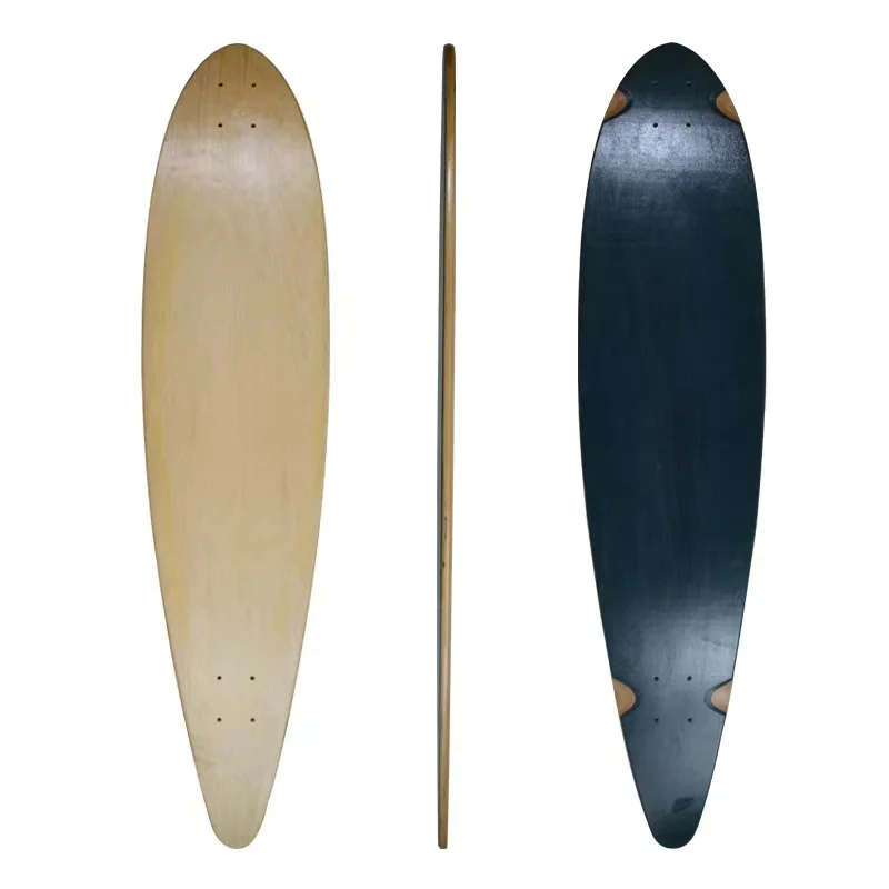 101CM Pintail Longboard Deck 7-Tier Maple Blank Board 101CM Land Surf Skate Cruiser Board DIY Skateboard Deck Parts Supply