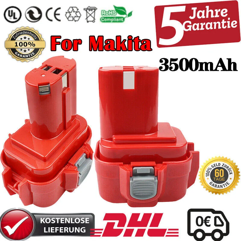 Для Makita PA09 9120 9100 9100A 9133 перезаряжаемая батарея 9,6 в 3500 мАч Ni-MH электроинструменты 6226D 6908D 6503D 6991D батарея