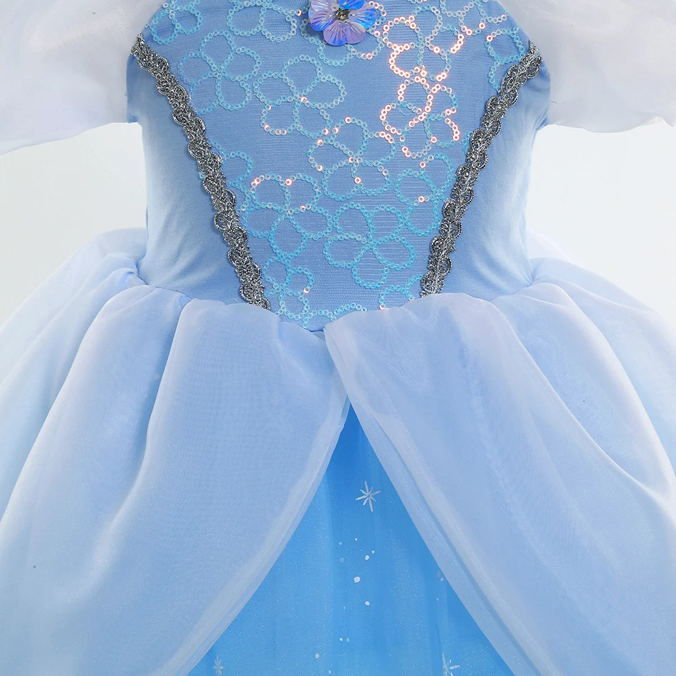Платье Золушки для девочек костюм косплея платья принцессы детская одежда