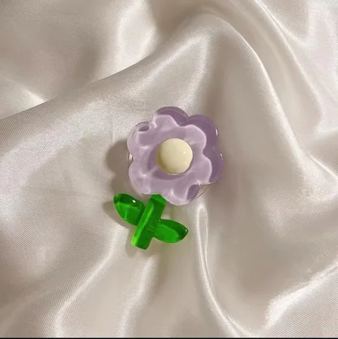 Корейский 3D милый прозрачный цветок с бантом, ручка для телефона Tok Griptok, японский держатель для телефона для iPhone 15, 14, 13, держатель для телефона Pro Max