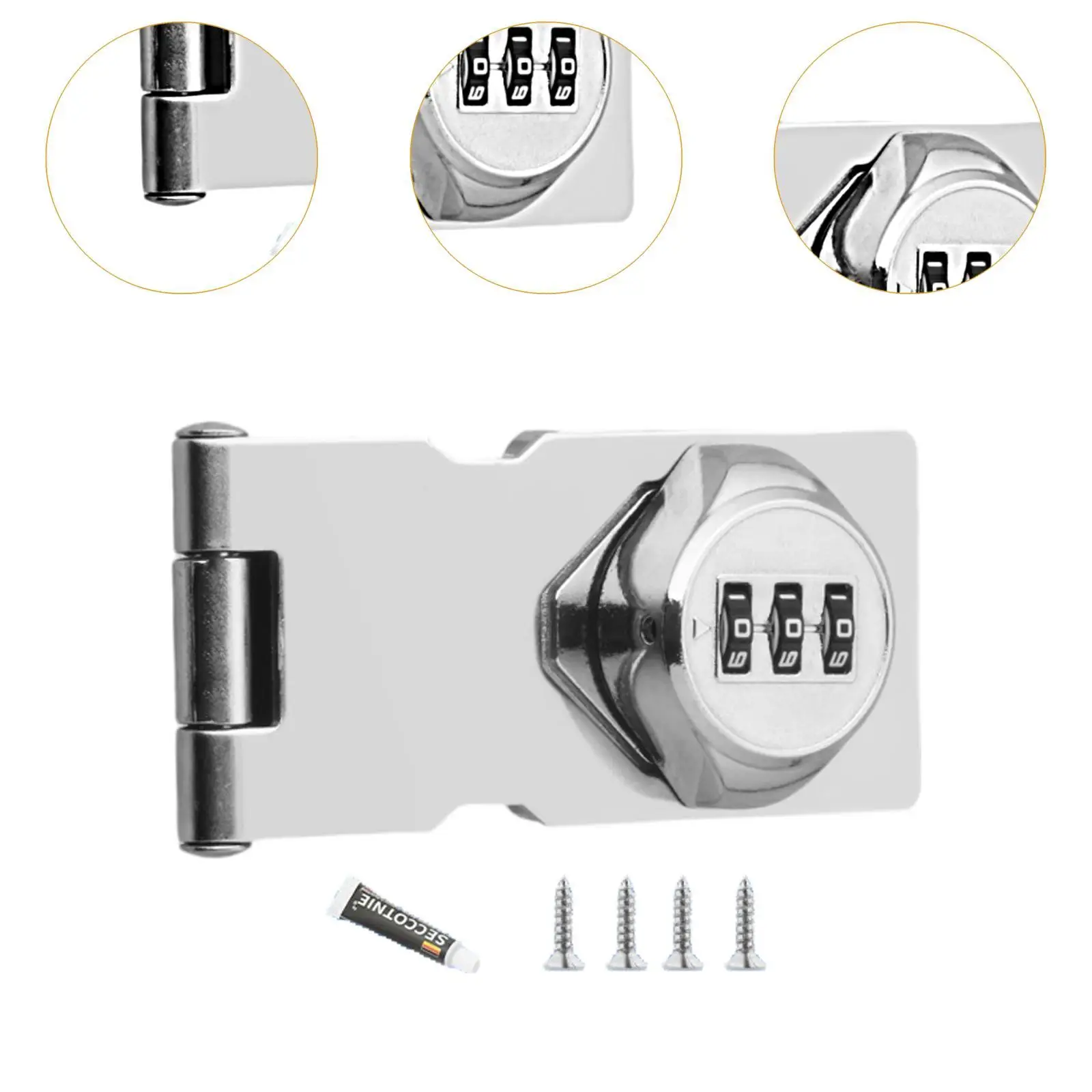 Механический замок с паролем и винтами бытовой для шкафа холодильника гаража