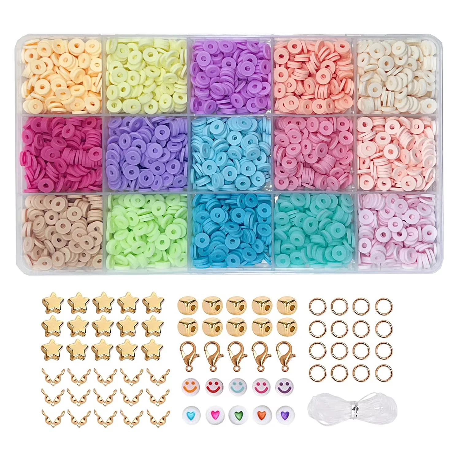 Набор Браслетов Из Глиняных Бусин Своими Руками С Бесплатными Бусинами И Нитью