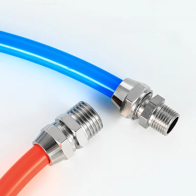 Никелированная медь внутренняя резьба наружная 1/8 дюйма 1/4 3/8 1/2 (PT) trachea быстрый