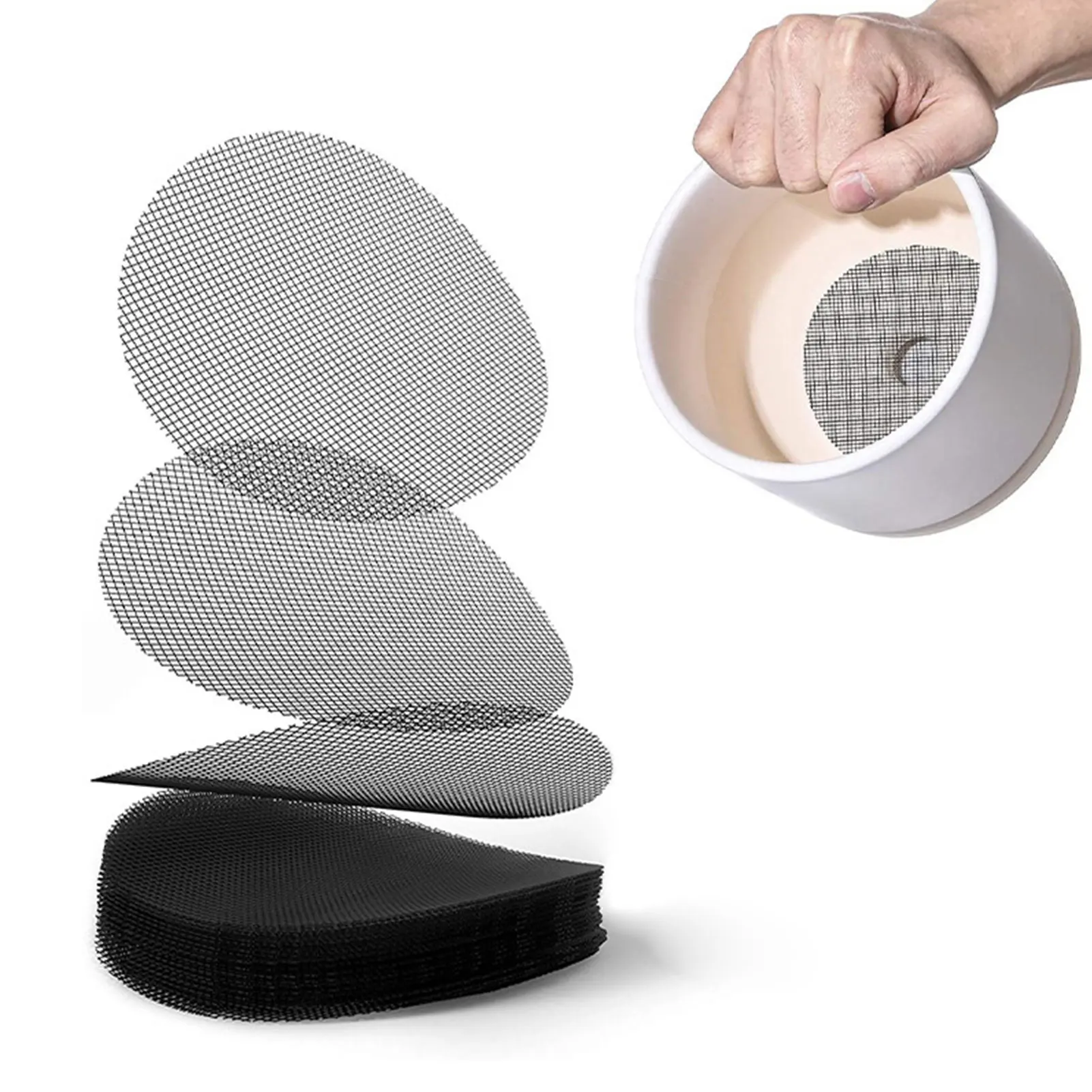 

Круглый сетчатый коврик для цветочных горшков, диаметр 5 см, 10 см, 50 шт.