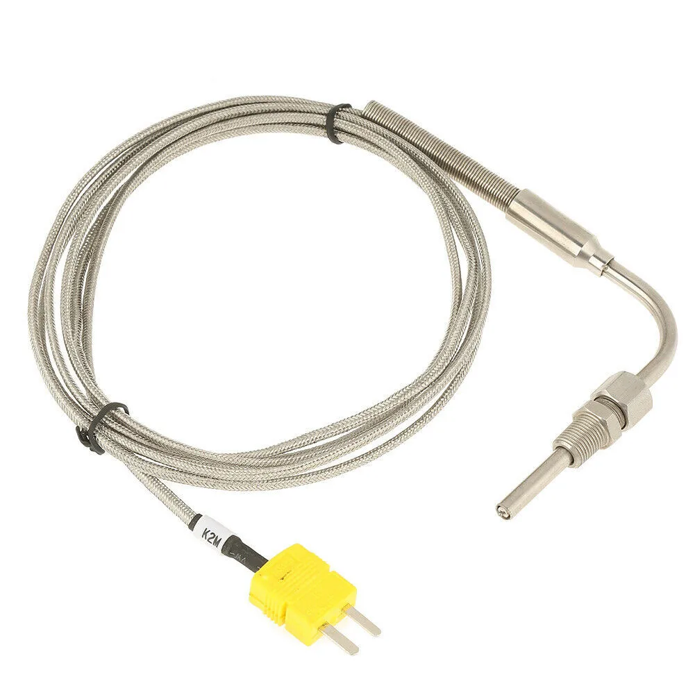 

EGT K Type Thermocouple Exhaust Probe High Temperature Controllers Sensors 1/8inch NPT Threads Mini K Type Connector 2m Cable