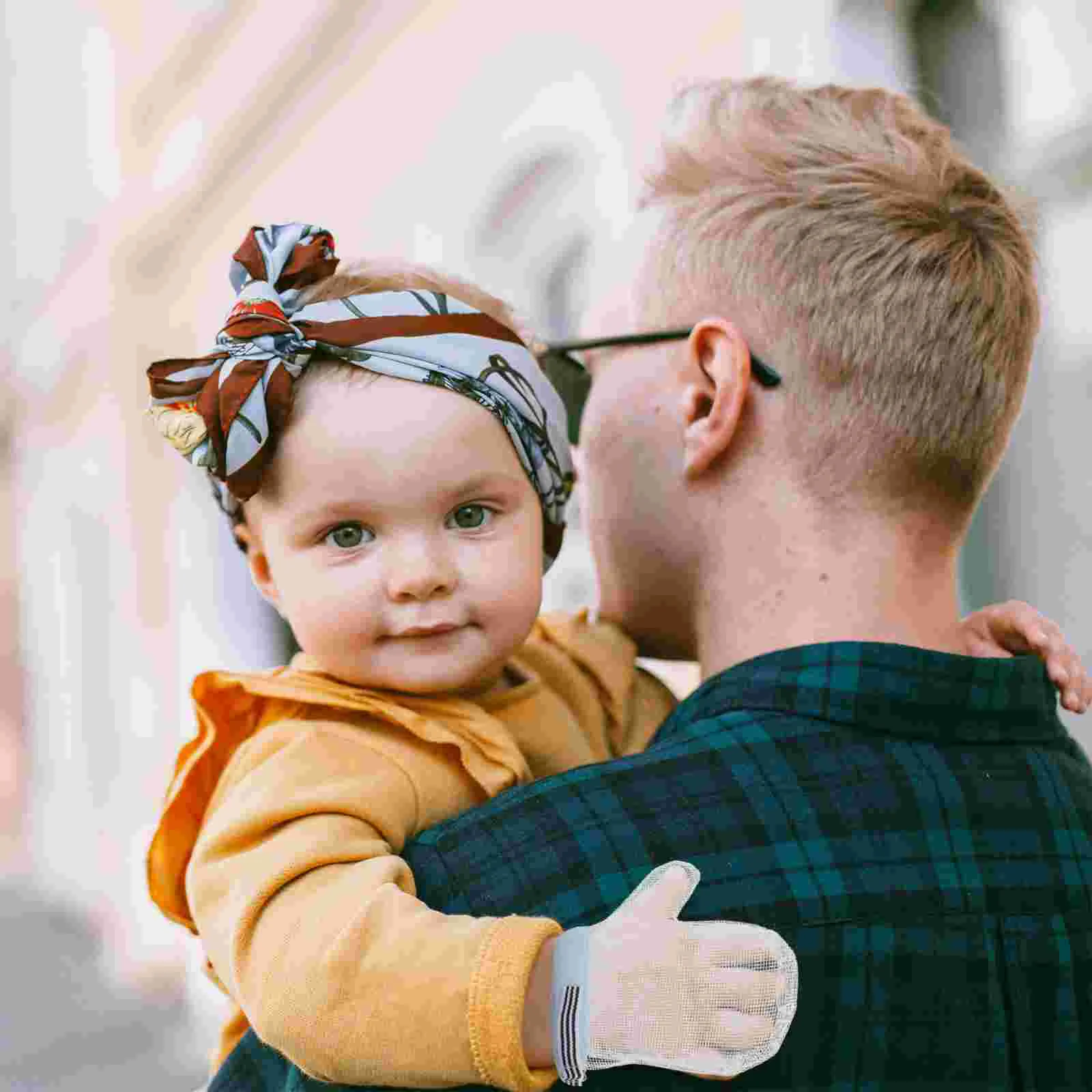 

Sucking Gloves Thumbstop Finger Scratchguard Infant Mittens Teethingno Glove Newborn Eating Breathable Biting Soothing Hand Nail