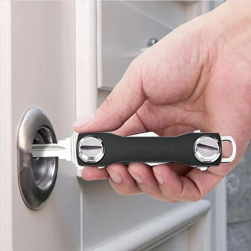 Smart Key Chain Mini Keychain Compact Key Decorative Holder Clip Home Storage Metal Key Clip Aluminum Organizer Keychain Outdoor