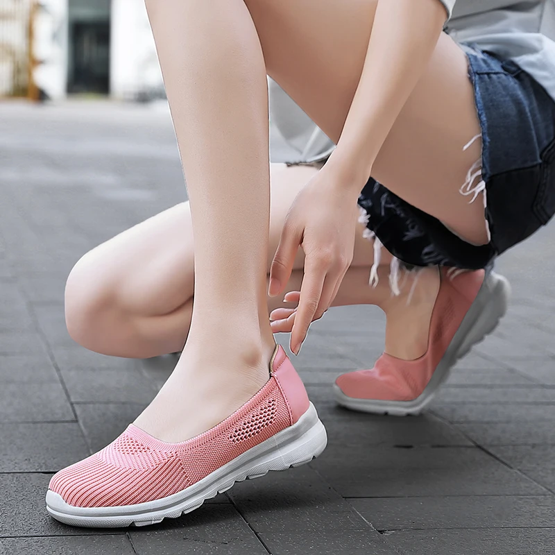 Summer Women Casual flats Shoes Sport Shoes Female Comfortable Breathable Mesh Sneakers Girl Footwear Tenis Shoes Ladies Shoes