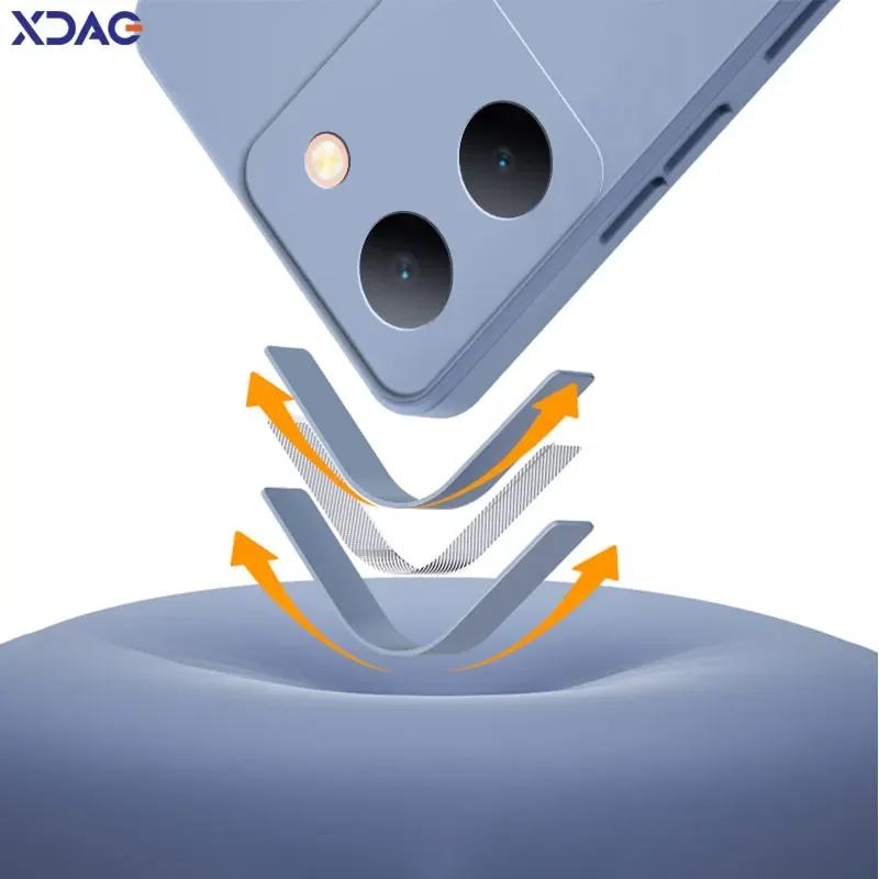 Оригинальный квадратный жидкий силиконовый чехол для телефона VIVO Y77T 5G Защитная