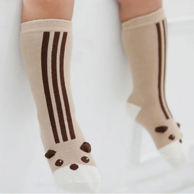 

Summer Autumn Baby Long Socks Soft Cotton Cartoon Cute Animal Stripe Knee High Long Socks Newborn Breathable Korean ChildrenSock