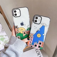 funny cartoon protective case for iphone 12 11 13 pro max 7 8 plus x xr xs max se 2020 phone cases cute stamp silicone cover