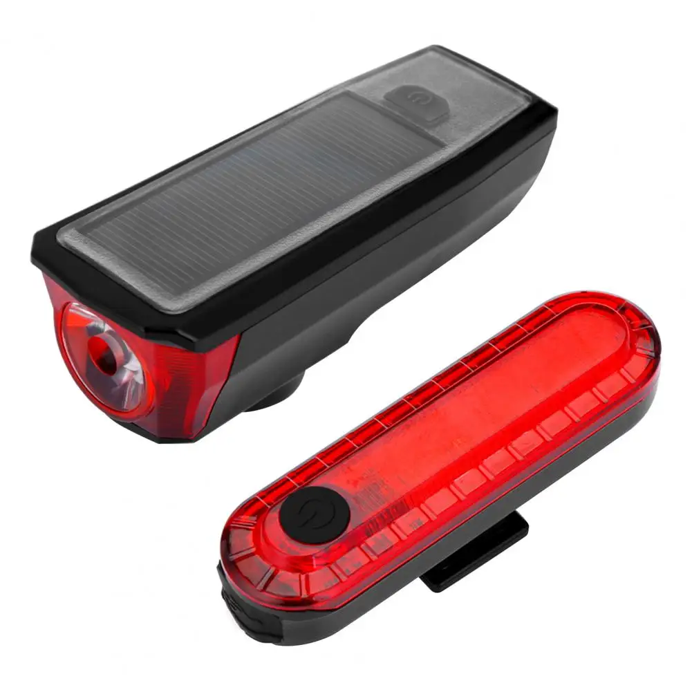 

Waterproof Bike Front Rear Light Horn USB Charging Solar Front Tail Light Horn Flashlight MTB Bike Light Bicycle Accessories