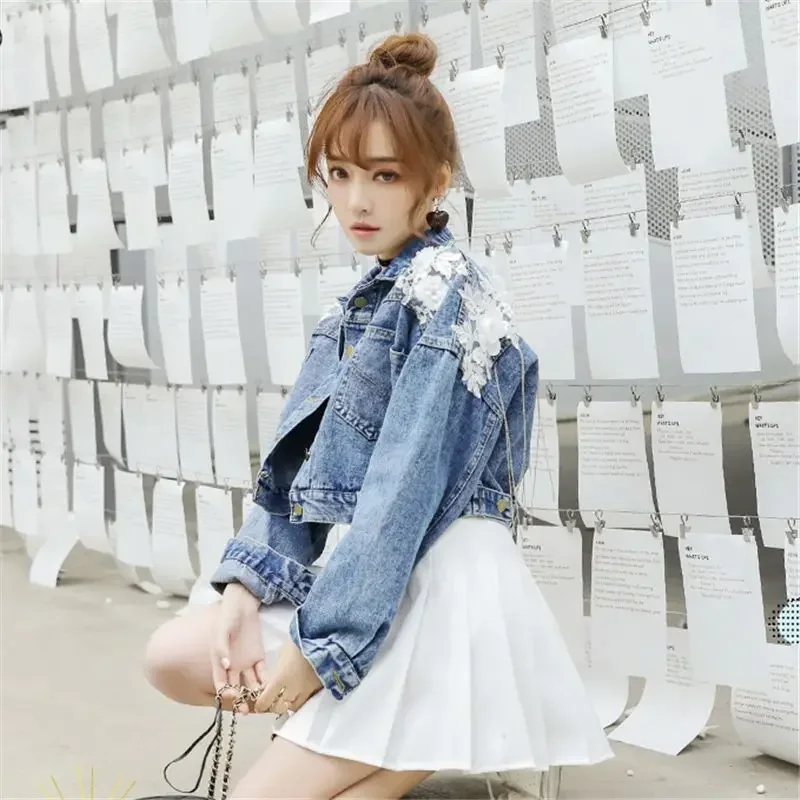 Джинсовая куртка для женщин ковбойское пальто с бахромой и вышивкой женское