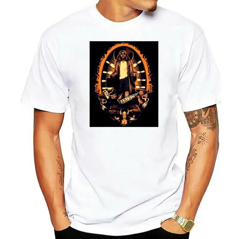 

Редкая большая футболка Lebowski, футболка с изображением Джеффа моста, парня, абидов, Мужская футболка с принтом, Мужская модная футболка в лет...