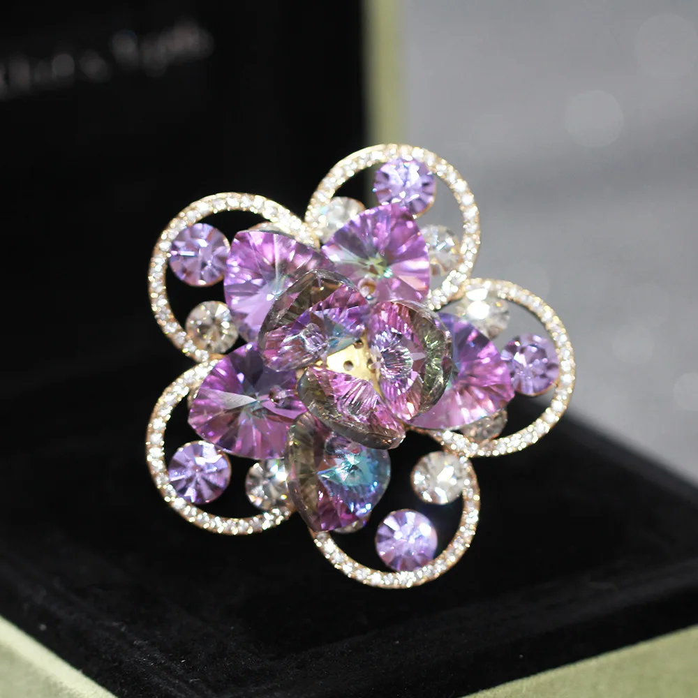 

Экстравагантная яркая фиолетовая синяя желтая брошь в форме облака, подвеска трех цветов, двухцелевая булавка