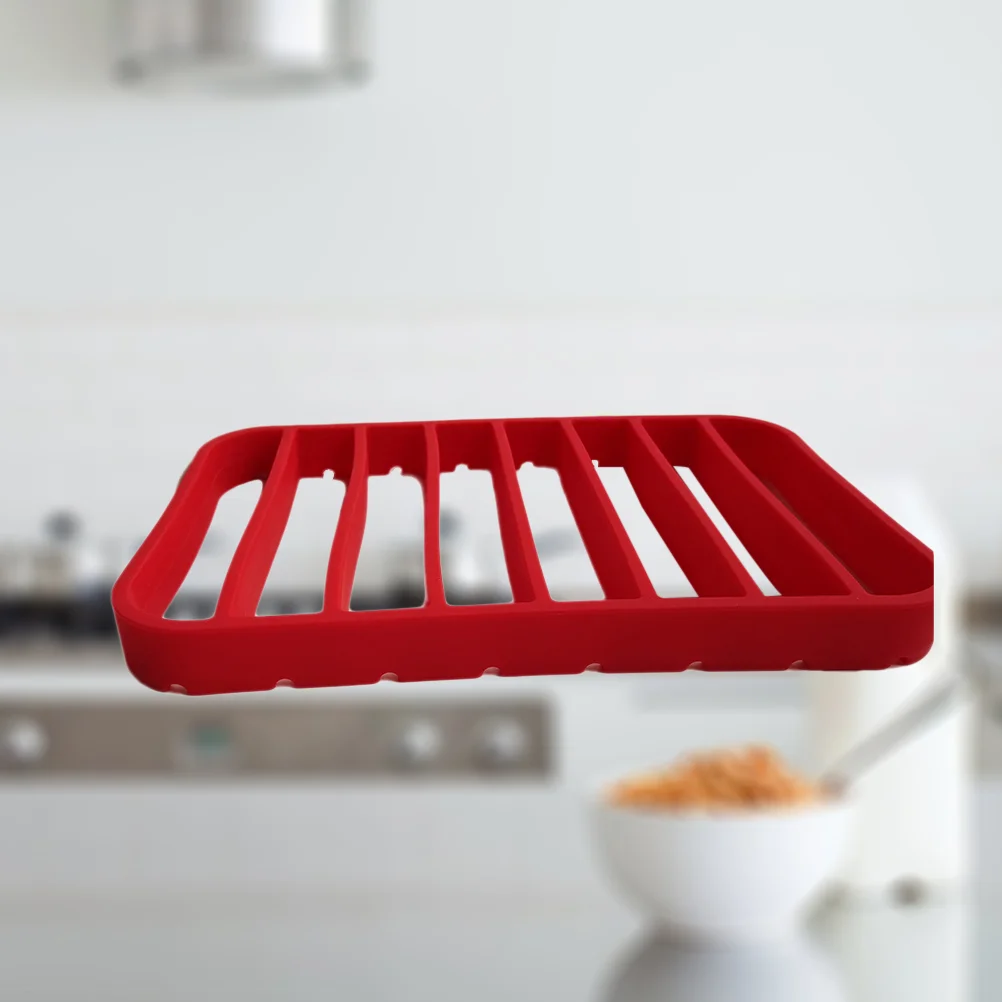 

Rack Roasting Silicone Roast Trivet Roaster Racks Turkeybaking Pan Meat Cooking Tray Oven Insert Kitchen Steaming Nonstick