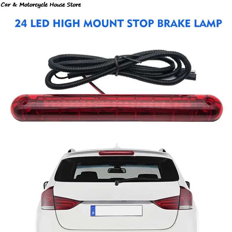 

1 шт. 24 светодиода 12 В Универсальный Автомобильный высокий кронштейн третий стоп-сигнал задний фонарь красный для автомобиля SUV грузовика вы...