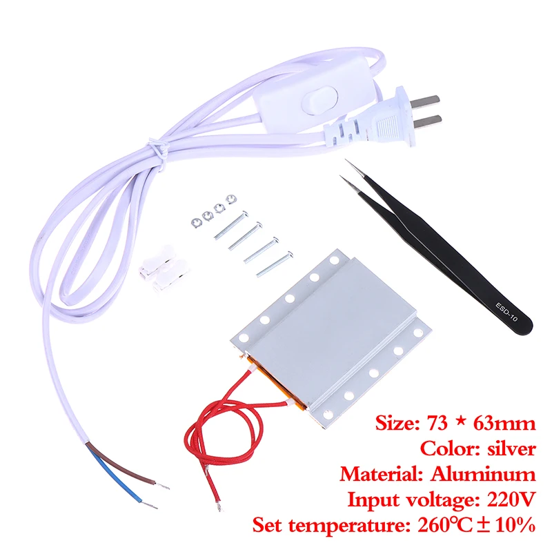 

1Set LED Remover Heating Soldering BGA Station 300W PTC Split Plate Chip Demolition Welding