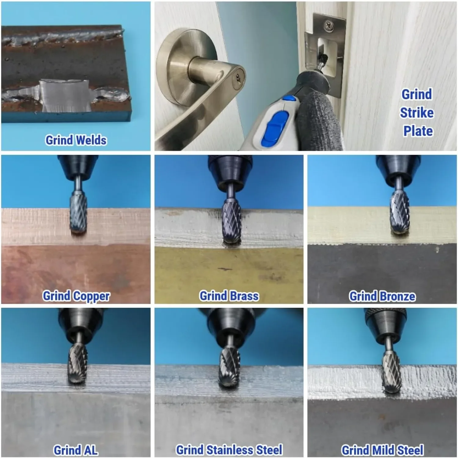 Набор Твердосплавных Заусенцев 10 Шт. Совместимый С Хвостовиком Dremel 1/8 Дюйма