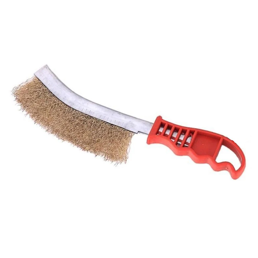 

70mm Steel Wire Brush Barbecue Cleaning Copper Brush For Rust Prevention Derusting Cleaning Metal Multifunctional Hand Tool