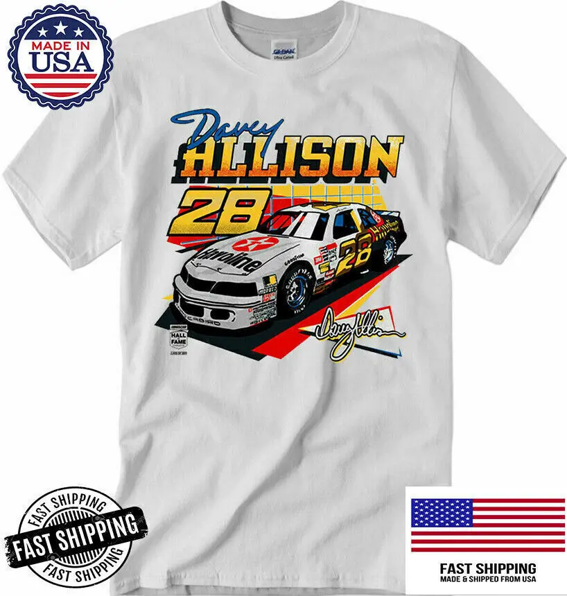 Винтажная Футболка Davey Allison, Женская белая футболка