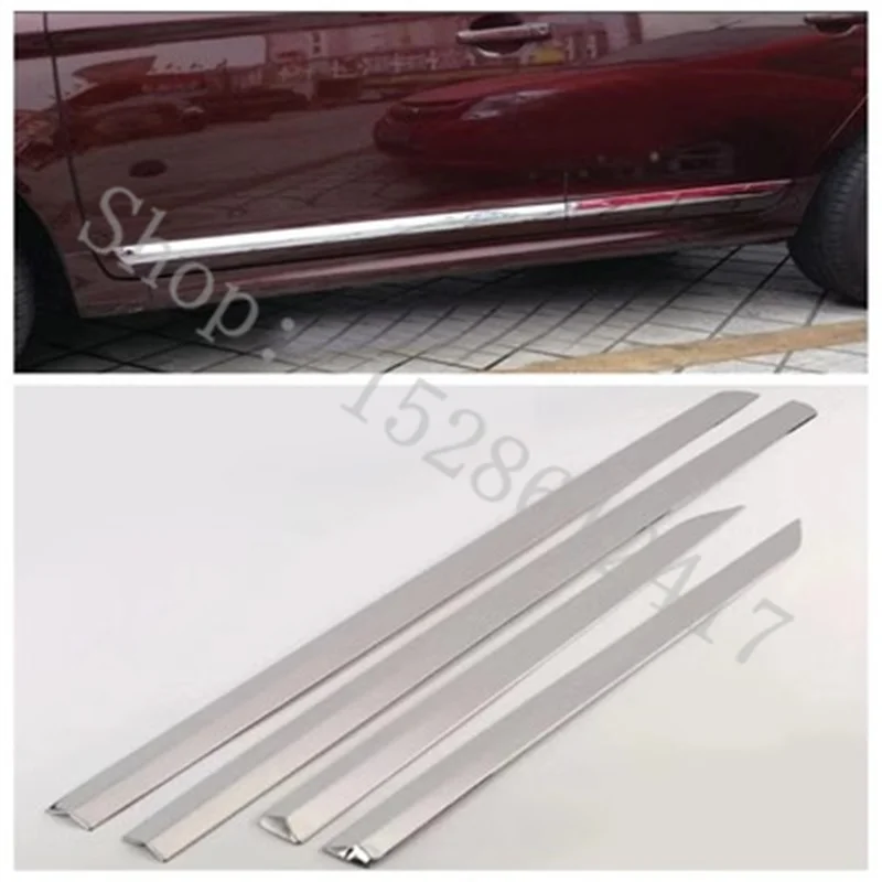 

CHROME SIDE DOOR BODY MOLDING TRIM COVER LINE GARNISH PROTECTOR ACCESSORIES FOR VOLVO XC60 2014-2017 AUTO ACCESSORIES