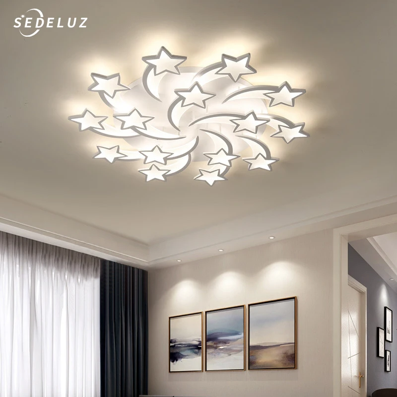 Modern LED Ceiling Lights for Bedroom Living  Room  Chandelier Lightings  Home Decor Lights with Remote Control  Lighting