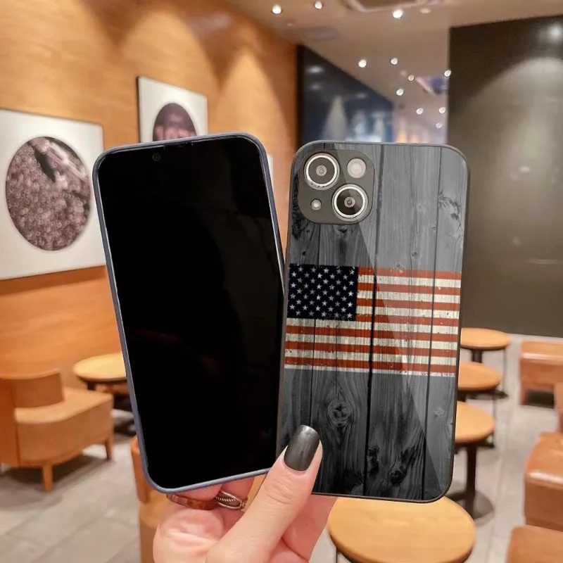 Чехол для телефона с американским флагом IPhone 14 13 12 11 Pro Max X XR XS 8 7 Plus цветной чехол