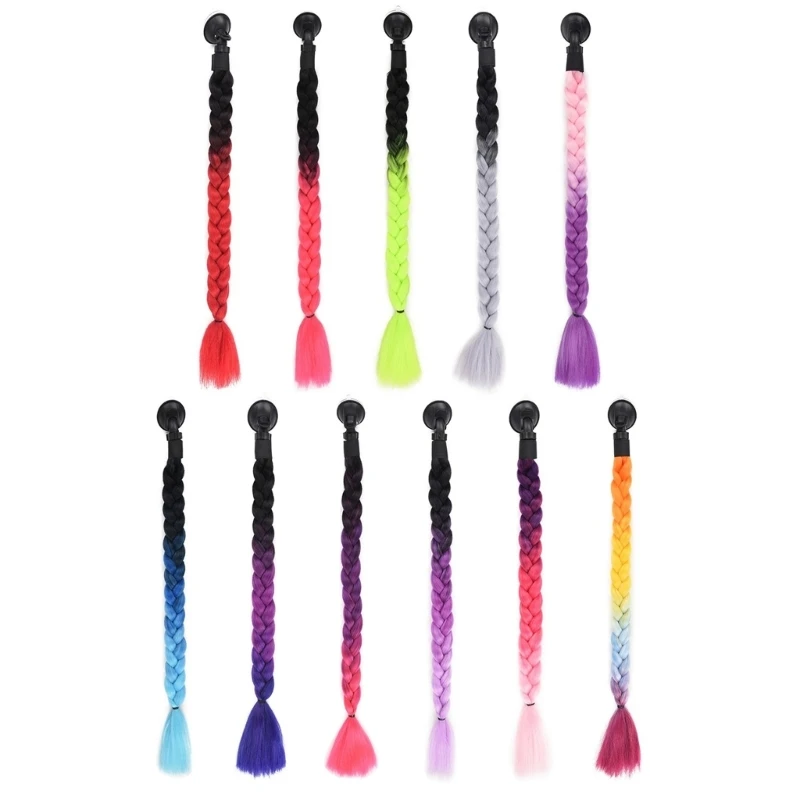 

Helmet Pigtails Motorcycle- Helmet Braids Motorbike Decoration- for Women Girls