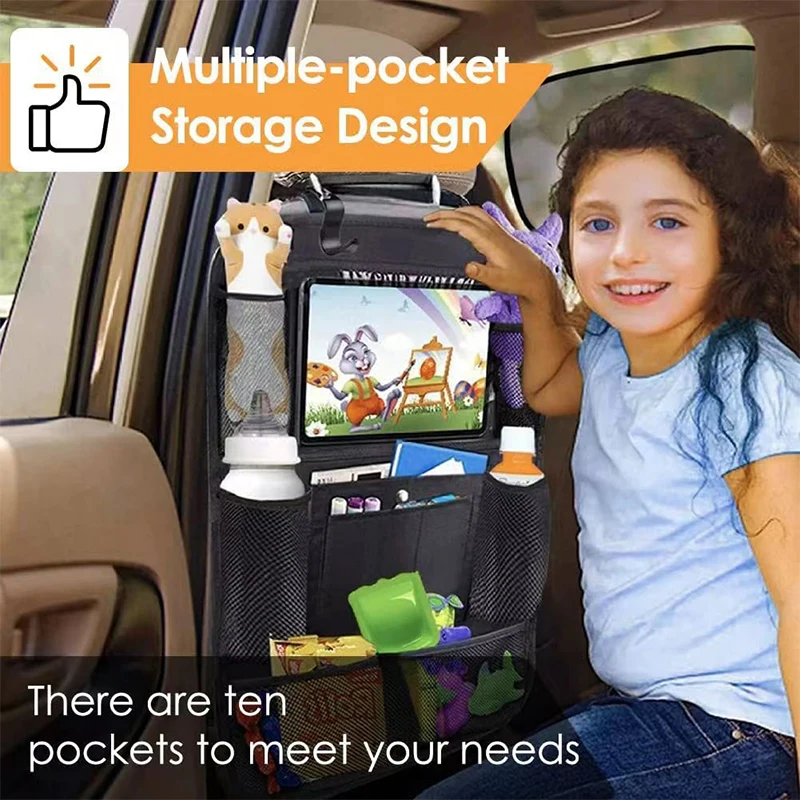

Universal Car Seat Back Organizer Multi-Pocket Storage Bag Organizer Case Pouch Bottle Drink Holder Container Stowing Tidying