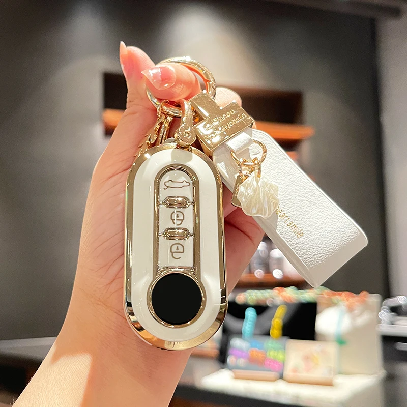 Чехол для автомобильного флип-ключа из ТПУ с 3 кнопками для Fiat Ducato 500 500L Panda Punto Grande Lancia Musa, брелок для ключей, аксессуары для ключей