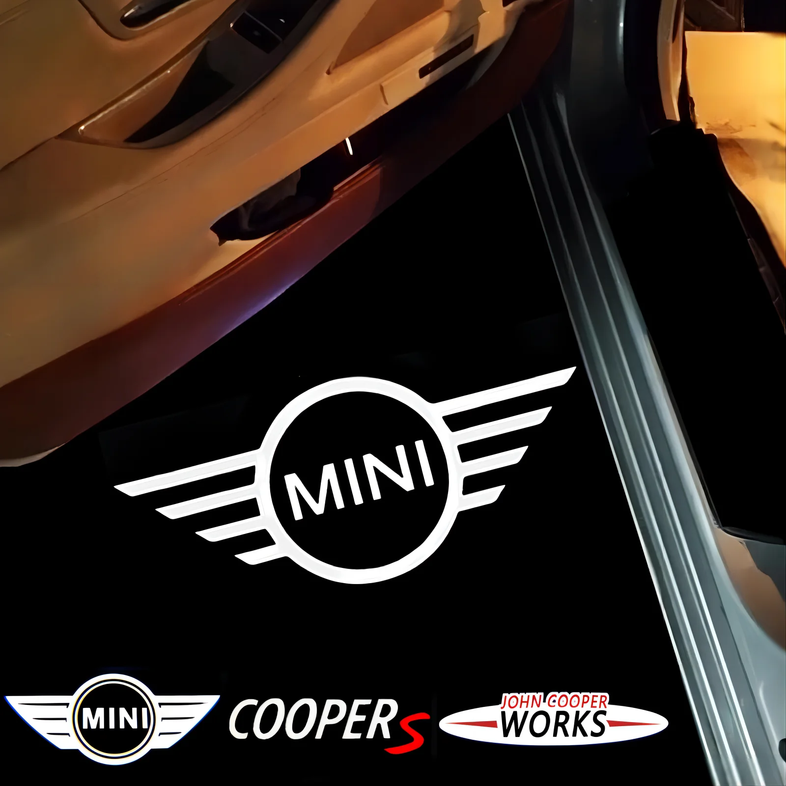 Проектор автомобильной двери 2 шт для BMW Mini Cooper Works R55 R56 R50 R53 R59 R57 R60 R61 F54 F55 F56 F57 F58 F60