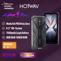 Hotwav Cyber Pro Rugged Smartphone Helio P60 Octa Core 6 3  8GB 128GB 7500mAh Mobile Phone 48MP Rear Camera Cellphone
