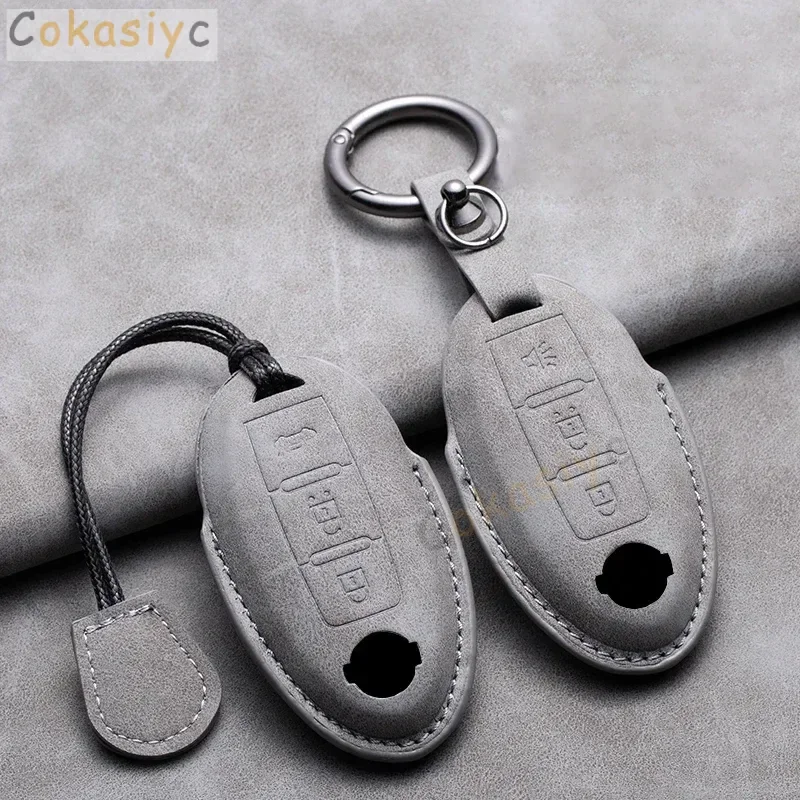 Для Nissan Rogue XTrail T32 T31 Qashqai J11 J10 Kicks Tiida Pathfinder Murano Juke Versa Note для Infiniti кожаный чехол