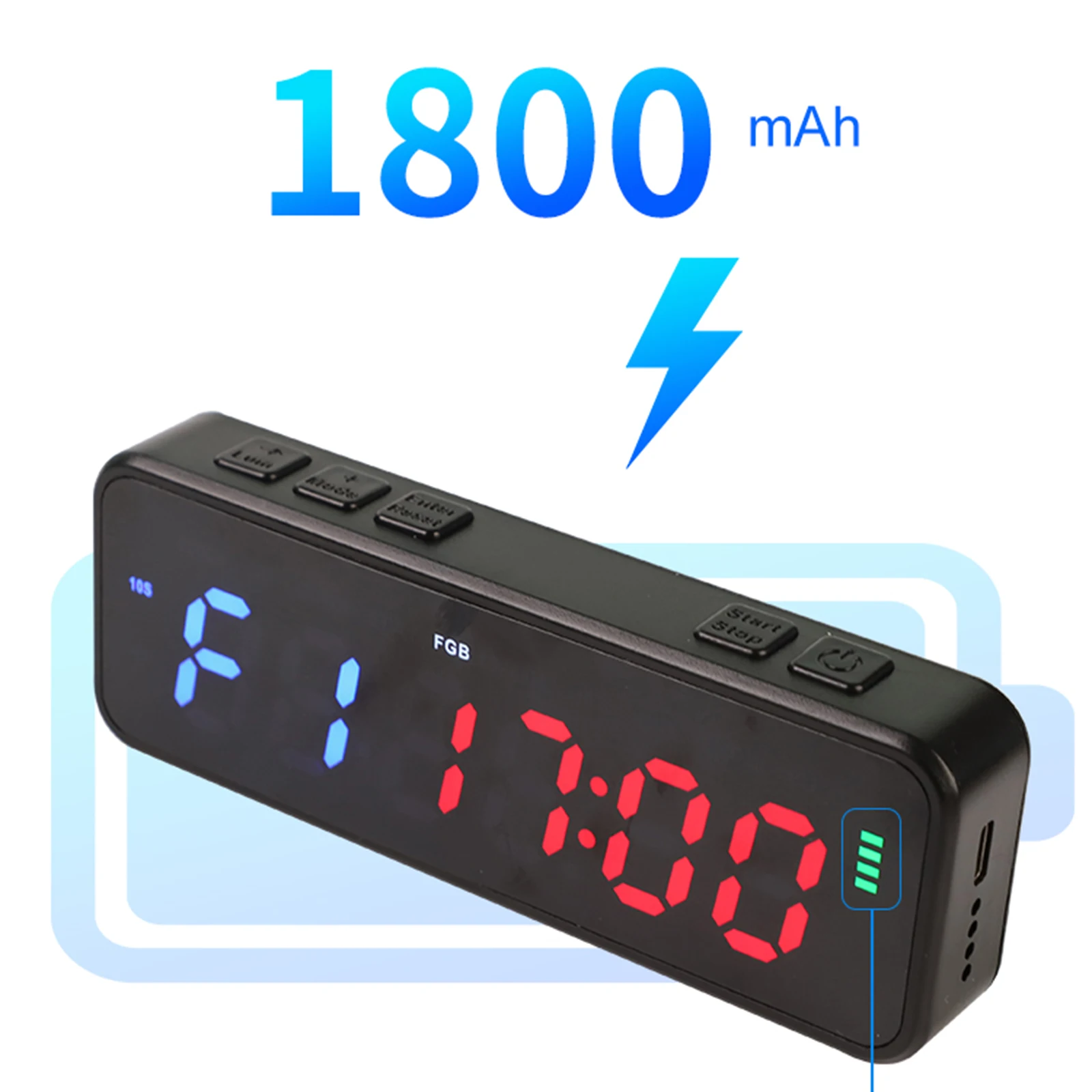 

Gym Timer LED Fitness Interval Timer with Magnetic Back Count Down/Up Clock for Home Gym Outdoor Workout