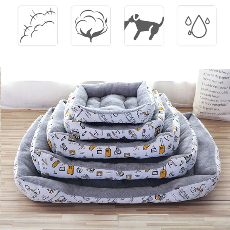 Cute Cat Bed Warm Pet House Kitten Cave Cushion Comfort Cat House Dog Basket Tent Puppy Nest Small Dog Mat Supplies Bed For Cats