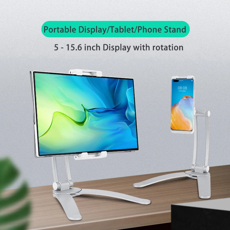 

Rotating Portable Monitor 7 to 15 inch Desk Mount Holder Tablet Stand For iPad Pro 12.9 11 10.5 Phone Holder For iPhone Xiaomi