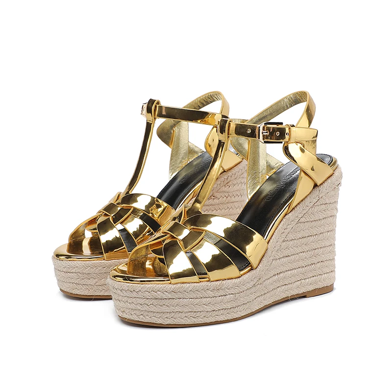 2023 Summer New Women's Sandals Fashion High Heel Shoes Wedge Heel Thick Bottom Beach Flip-flops Thick Bottom Women's Shoes