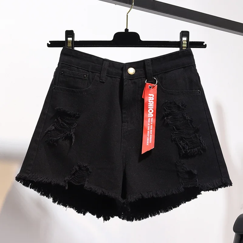 Blue Denim Shorts Women's Summer High Waist Loose Short Pants Korean Fashion Sexy Girl All Match Hot Pants Jean Wide Shorts 2023