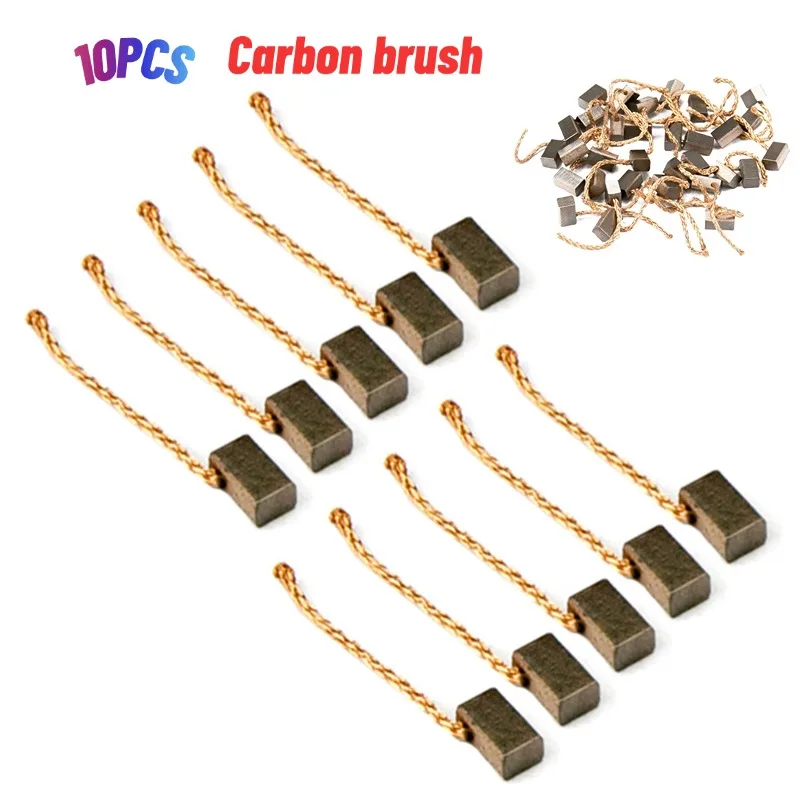 

10 шт., набор угольных щеток для двигателя, плотный медный провод для электрического молотка/угол сверления, автомобильная створка, щетка для двигателя, медная, износостойкая