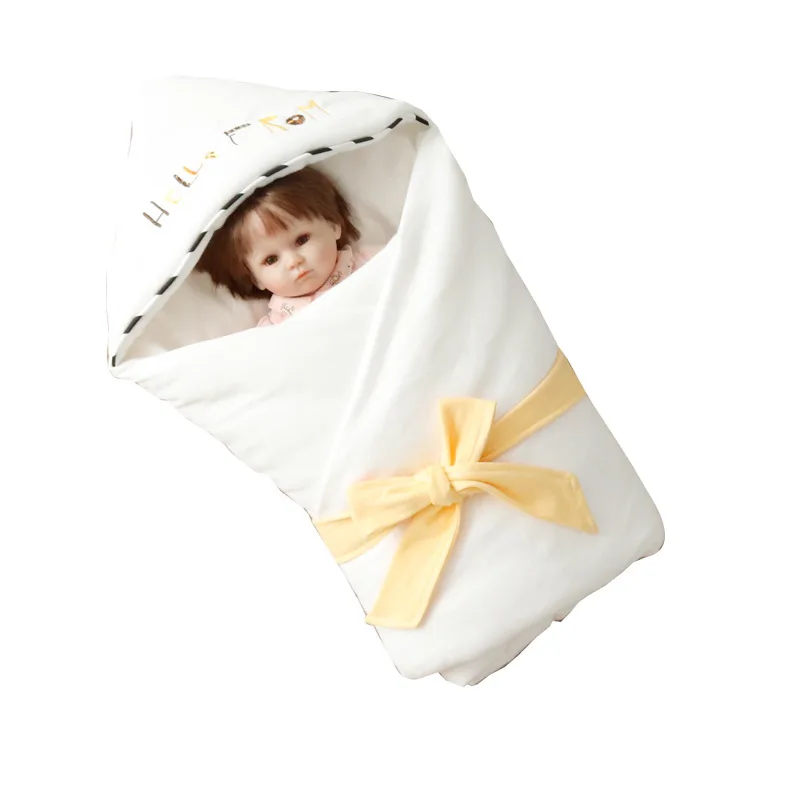 Newborn Cotton Embroidered Quilt Autumn Winter Thick Sleeping Bag Delivery Room Swaddling Baby Comfortable Bedding Skin-friendly