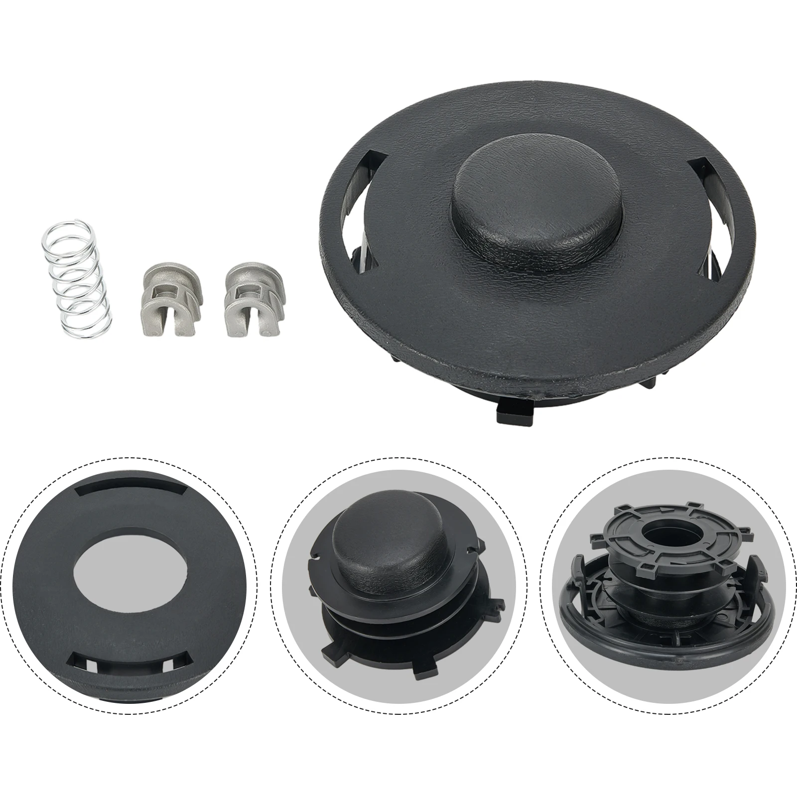 

Trimmer Head Spool Kit For Stihl 25-2 FS 44 55 56 70 80 83 85 90 RX110/120/130 Replace Trimmer Head Spool Cover Spring Kit