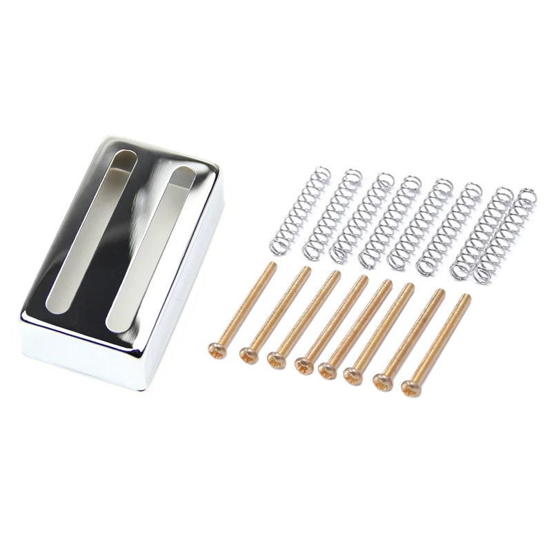 

Детали для электрогитары 9 шт.: крышка для хамбакера 1 шт. и 8 шт. звукоснимателей, регулировка высоты винта и пружины