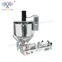 bespacker g1wtd 1000hm hopper with heating and stirring function filling machine liquid soap face cream bath paste water