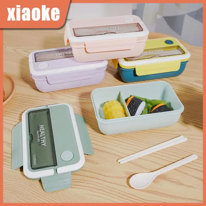 

New Bento Box Portable Microwave Oven Heating Microwave Lunch Box Grid Design Food Storage Container Tableware Supplies Plastic