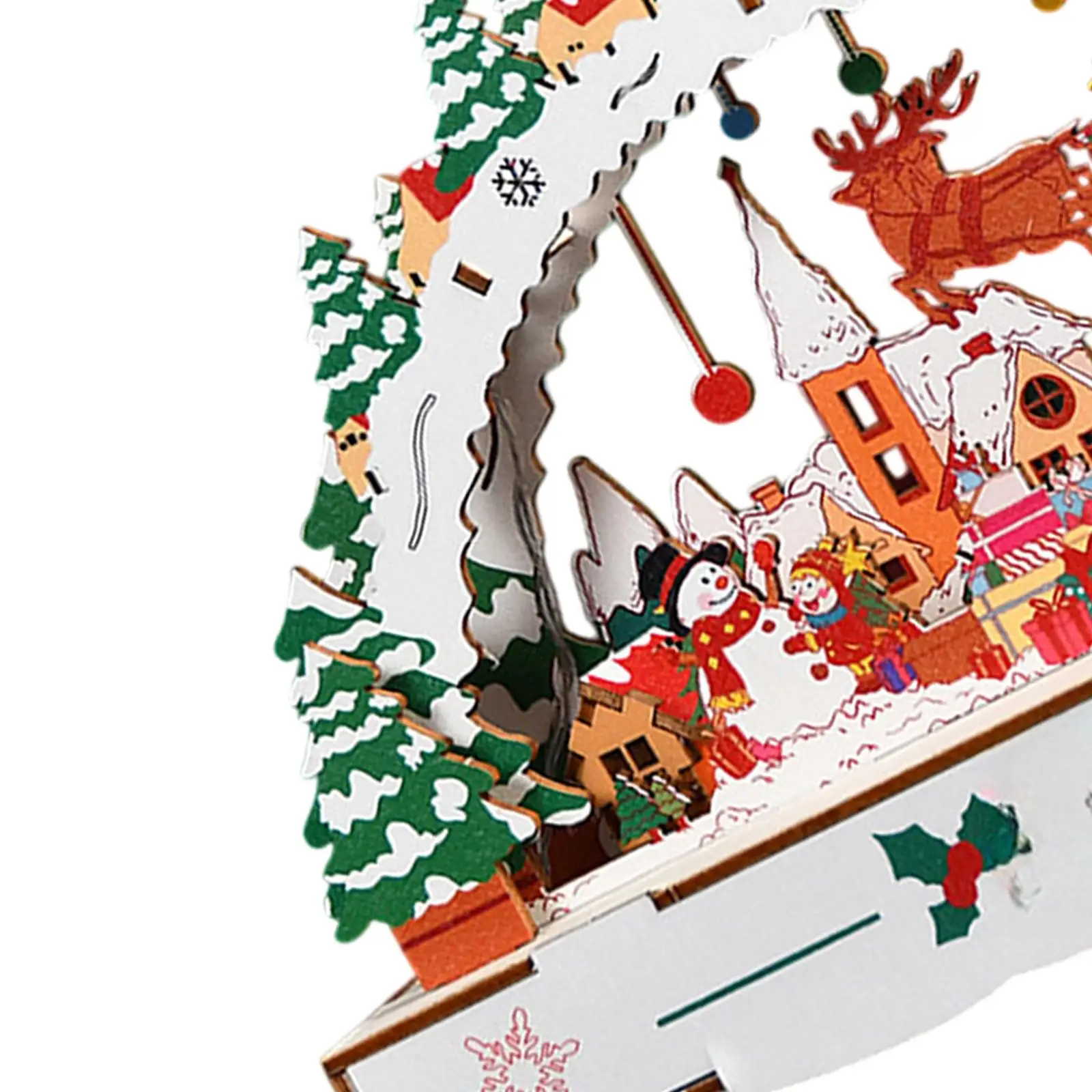 Светящаяся маленькая деревянная кабина центральное украшение стола