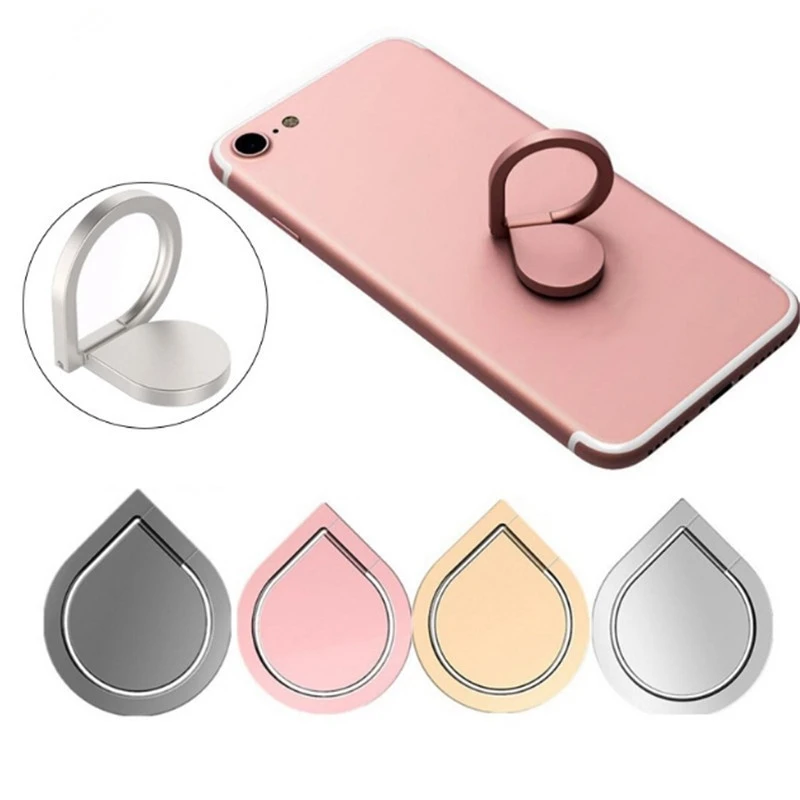 

Metal Water Droplet Phone Holder 360 Degree Rotating Finger Ring Grip Buckle For Universal Mobile Phones Car Magnetic Holder