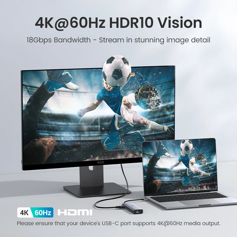 USB-концентратор UGREEN 4K 60 Гц RJ45 HDMI 2 0 |